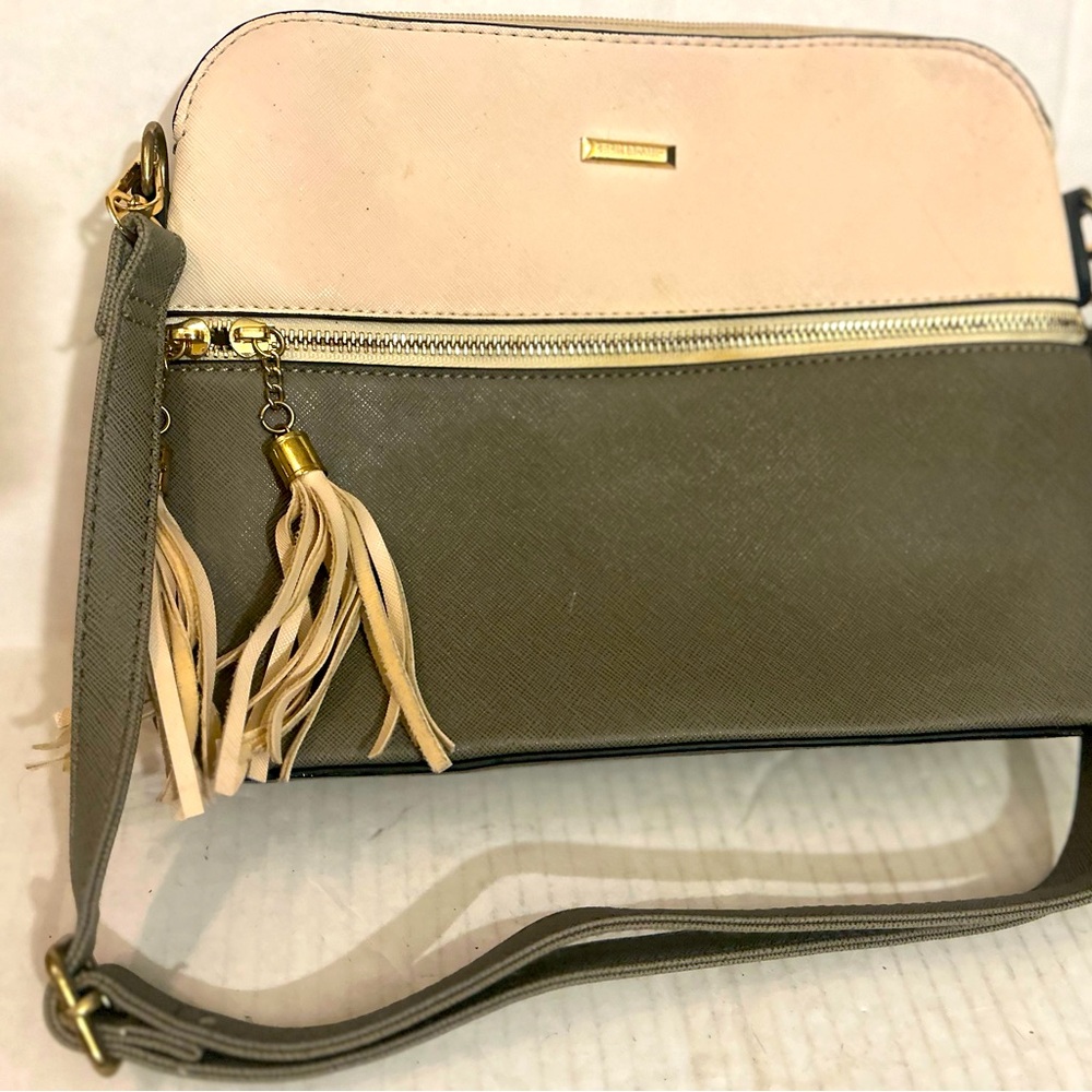 Stylish Elim & Paul Cream and gray Women's Bag
